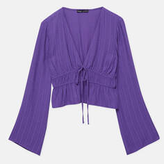 Блуза Pull&amp;Bear Elasticated Waist, фиолетовый