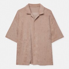 Рубашка Pull&amp;Bear Terry Short Sleeve, розовый
