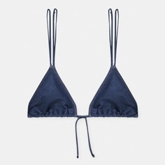 Лиф Pull&amp;Bear Denim Print Bikini, синий