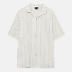 Рубашка Pull&amp;Bear Short Sleeve Rustic, белый