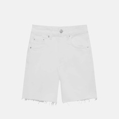 Шорты Pull&amp;Bear Denim Bermuda, белый