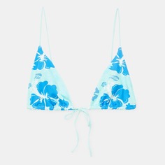 Лиф Pull&amp;Bear Triangle Bikini With Front Bow, голубой