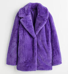 Куртка H&amp;M Teddy, фиолетовый (Размер XS) H&M