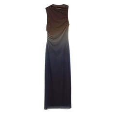 Платье Pull&amp;Bear Tie-Dye Tulle, серо-коричневый