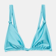 Лиф Pull&amp;Bear Shiny Triangle Bikini, бирюзовый