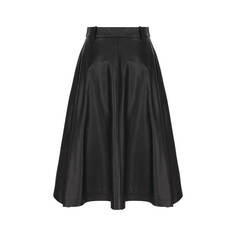 Юбка Balenciaga A-line Draped Midi, чёрный