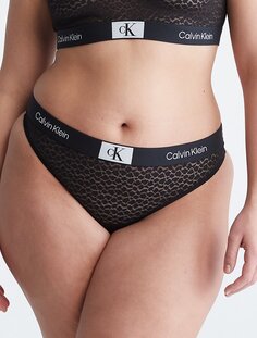 Кружевные Современные стринги Calvin Klein 1996 Calvin Klein, черный