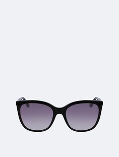 Солнцезащитные очки прямоугольной формы из модифицированного ацетата Calvin Klein, черный