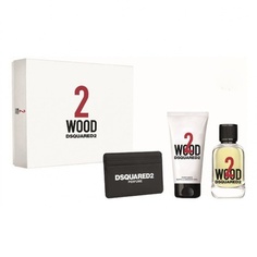 Dsquared2 2 Wood 3,4 унции Edt Spray, парфюмированный гель для ванны и душа 3,4 унции, карта