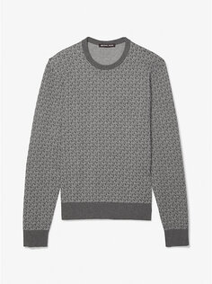 Свитер Michael Kors Logo Cotton Jacquard, серый