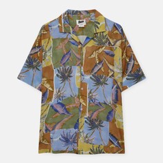 Рубашка Pull&amp;Bear Short Sleeve Palm Tree, мультиколор