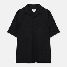 Рубашка Pull&amp;Bear Short Sleeve Brocade, черный