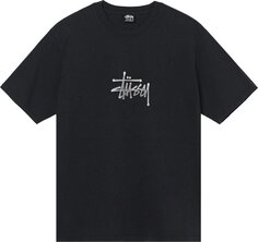 Футболка Stussy Surf Tomb Pigment Dyed Tee &apos;Black&apos;, черный