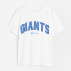 Футболка H&amp;M Motif NFL, белый H&M