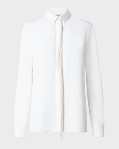 Блуза с пуговицами спереди и бахромой Akris punto