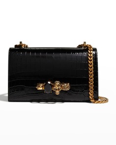 Украшенная драгоценностями сумка-портфель Alexander McQueen