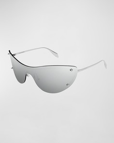 Металлические солнцезащитные очки «кошачий глаз» Alexander McQueen