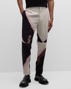 Мужские брюки-сигареты Paint Roll Alexander McQueen