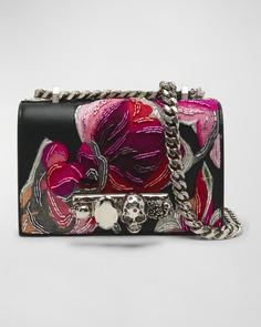 Миниатюрная сумка через плечо с цепочкой Jewel Orchid Alexander McQueen