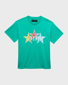 Детская футболка со звездами и принтом логотипа, размеры 4–12 Amiri