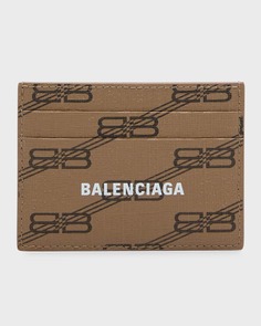 Фирменная мужская визитница BB Холст с покрытием Monogram Balenciaga