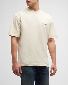 Мужская футболка из джерси с винтажным логотипом Balenciaga