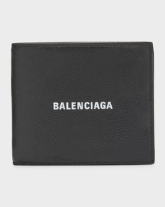 Мужской бумажник для наличных в сложенном виде квадратной формы с эффектом б/у Balenciaga