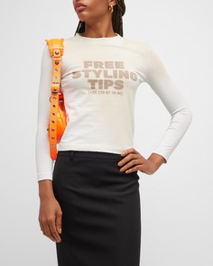 Обтягивающая футболка с длинным рукавом Styling Hotline Balenciaga