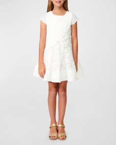 Кружевное платье с бантом Ava для девочек, размер 4–12 Bardot Junior