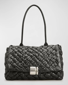 Маленькая сумка через плечо из мягкой кожи Intrecciato Bottega Veneta