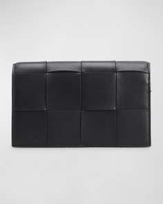Кожаный кошелек Intrecciato на ремешке Bottega Veneta