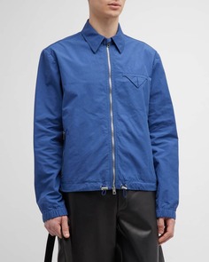 Компактная мужская куртка из хлопкового холста Bottega Veneta