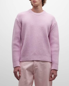Мужской вязаный свитер в английскую резинку Bottega Veneta