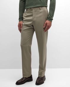 Мужские шерстяные брюки без защипов Brioni