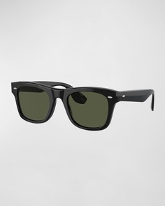 Мужские квадратные солнцезащитные очки Mister Brunello из фотохромного ацетата Brunello Cucinelli &amp; Oliver Peoples
