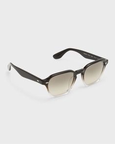 Круглые солнцезащитные очки из ацетата с омбре Brunello Cucinelli &amp; Oliver Peoples