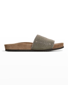 Сандалии Monili Band Flat для бассейна Brunello Cucinelli