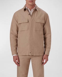 Мужская куртка-рубашка из льна и хлопка Bugatchi