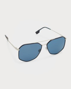 Мужские солнцезащитные очки-авиаторы Ozwald Steel Burberry