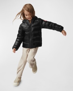 Детская стеганая куртка Crofton в полоску с логотипом, размеры 2–7 Canada Goose
