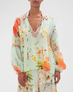 Шелковая блузка с винтажным воротником Walk the Talk Camilla