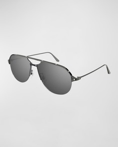 Металлические солнцезащитные очки-авиаторы Signature с винтом Cartier