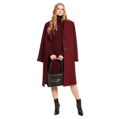 Пальто Michael Michael Kors Melton Wool Oversized, бордовый