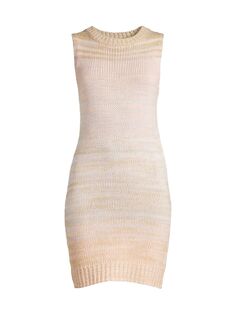 Вязаное мини-платье без рукавов с эффектом «омбре» 525 America