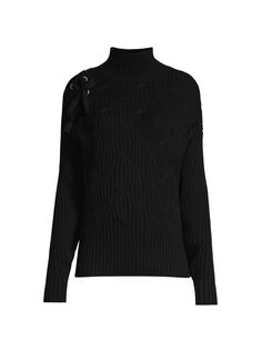 Вязаный свитер со шнуровкой 525 America, черный
