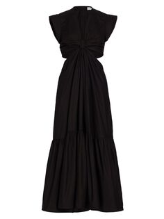 Платье миди с вырезами Alexandria A.L.C., черный