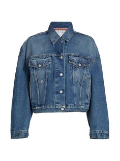 Укороченная джинсовая куртка Morris Acne Studios, синий