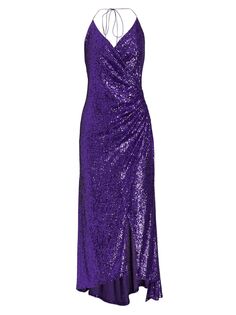Платье миди с пайетками Scarface Adriana Iglesias, фиолетовый