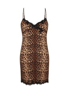 Шелковое платье-комбинация Molly с леопардовым принтом Agent Provocateur, черный