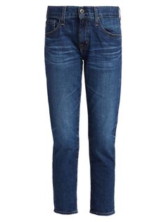 Эластичные зауженные джинсы Ex-Boyfriend со средней посадкой AG Jeans